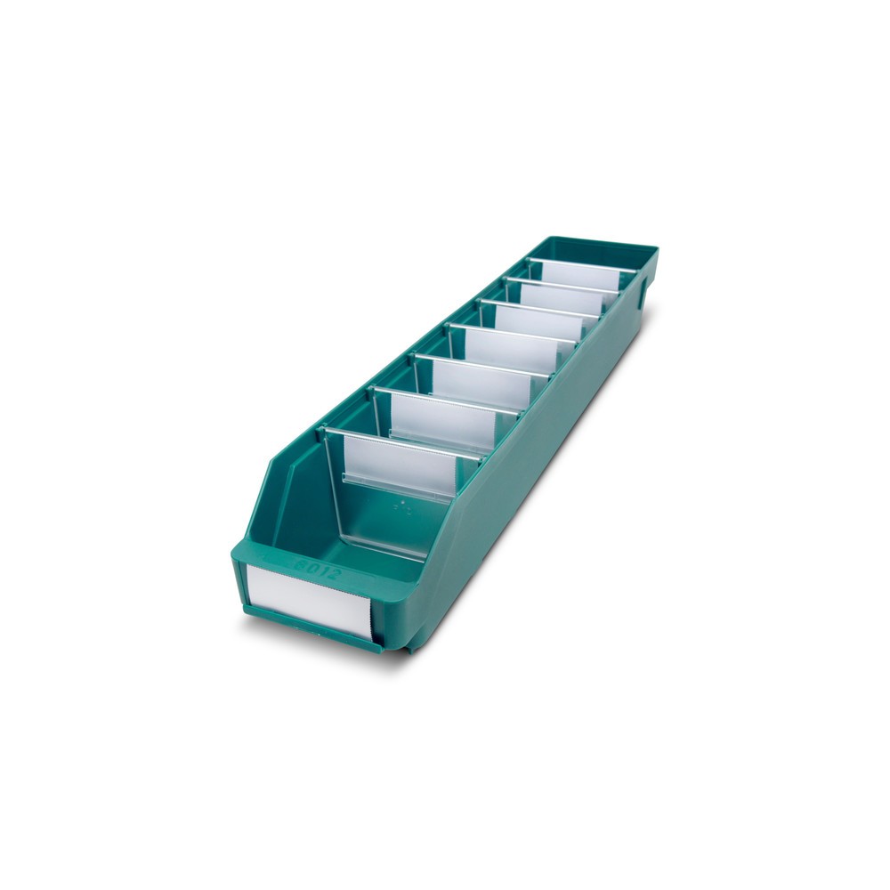 Product afbeelding: Magazijnbakken met inkijkopening, bxd 120 x 600 mm, groen
