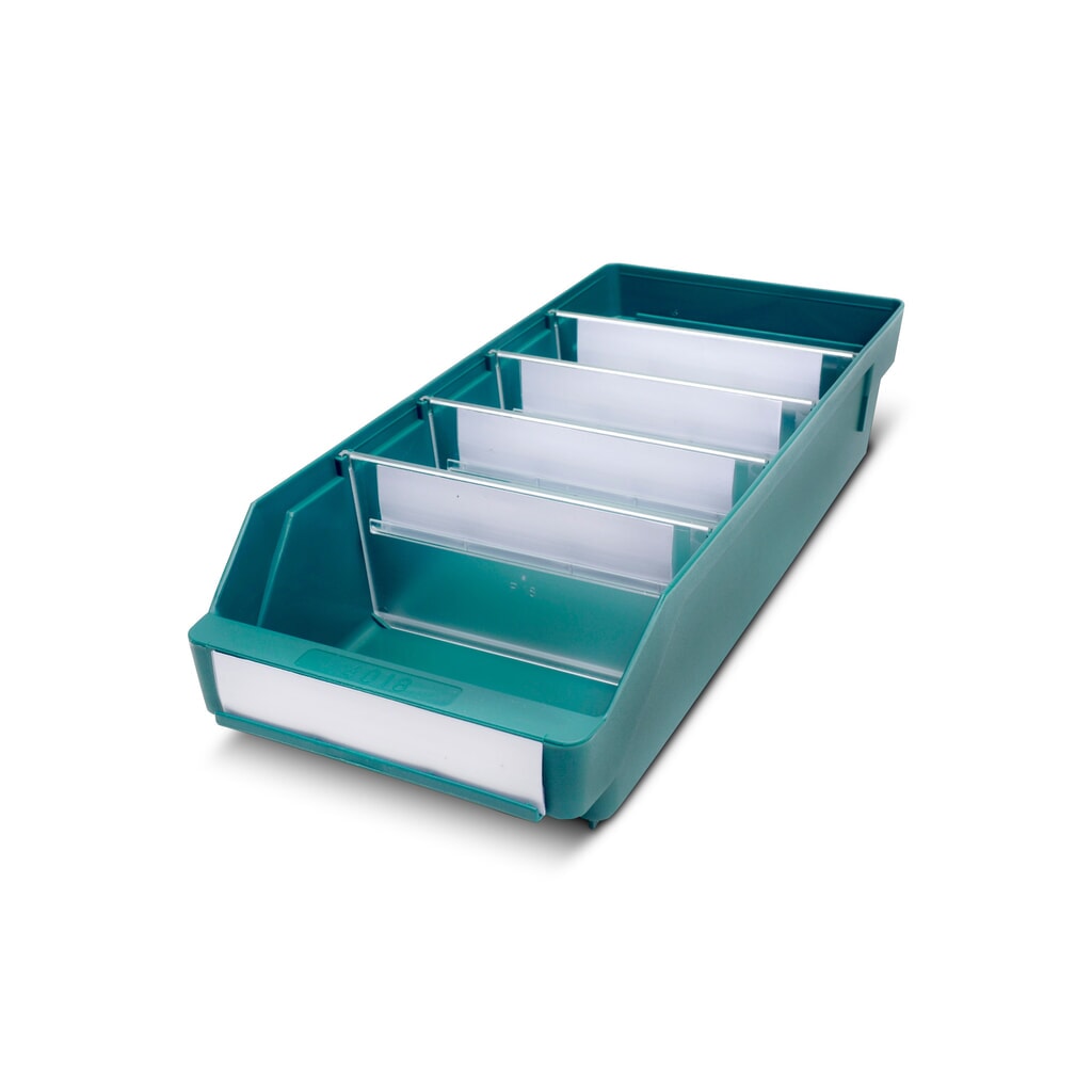 Product afbeelding: Magazijnbakken met inkijkopening, bxd 180 x 400 mm, groen