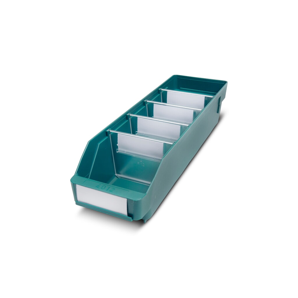 Product afbeelding: Magazijnbakken met inkijkopening, bxd 120 x 400 mm, groen