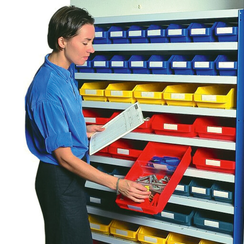 Magazijnbakken met inkijkopening
