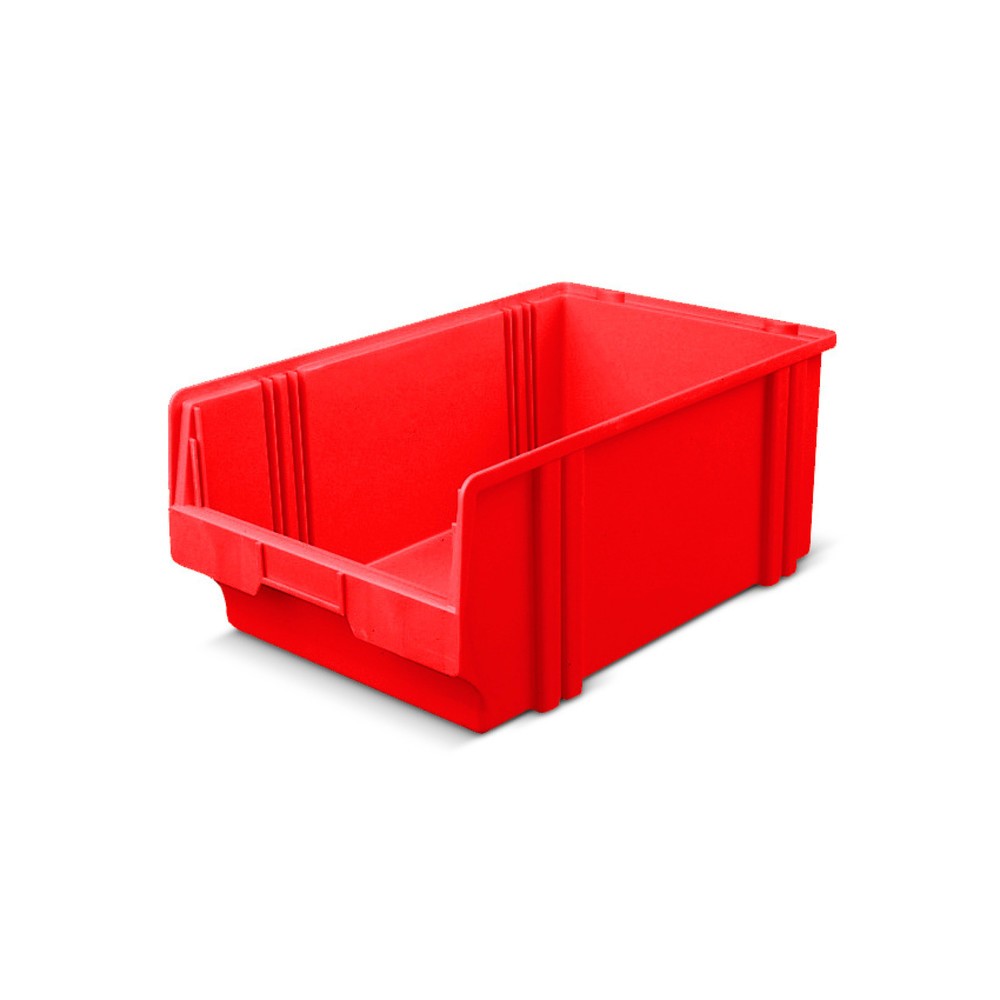 Product afbeelding: Magazijnbakken van polystyrol, hxbxd 200 x 300 x 500 mm, rood