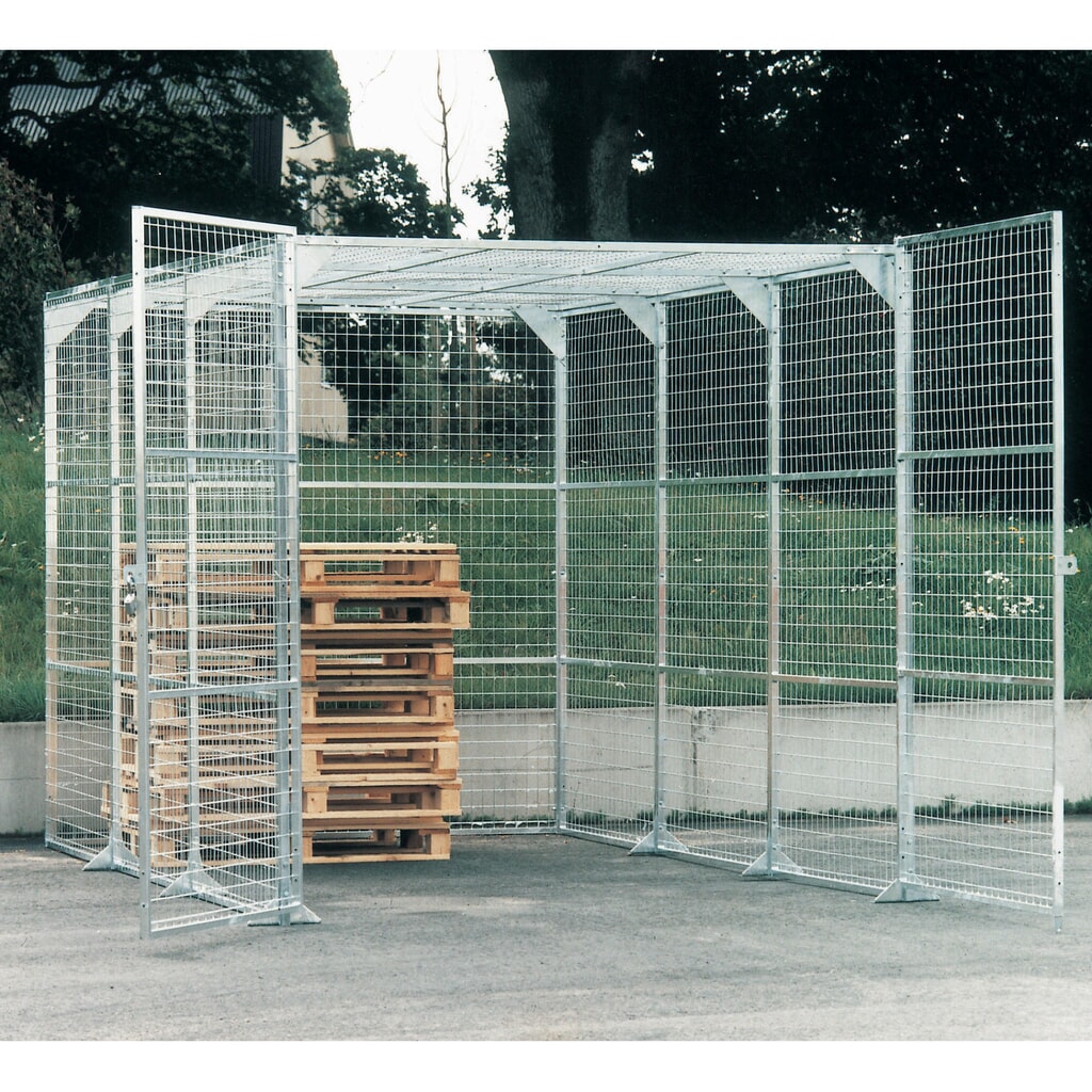 Magazijnbox TROAX®, verzinkt, hxbxl 2.200 x 2.200 x 1.200 mm Product afbeelding: Magazijnbox TROAX®, verzinkt, hxbxl 2.200 x 2.200 x 1.200 mm