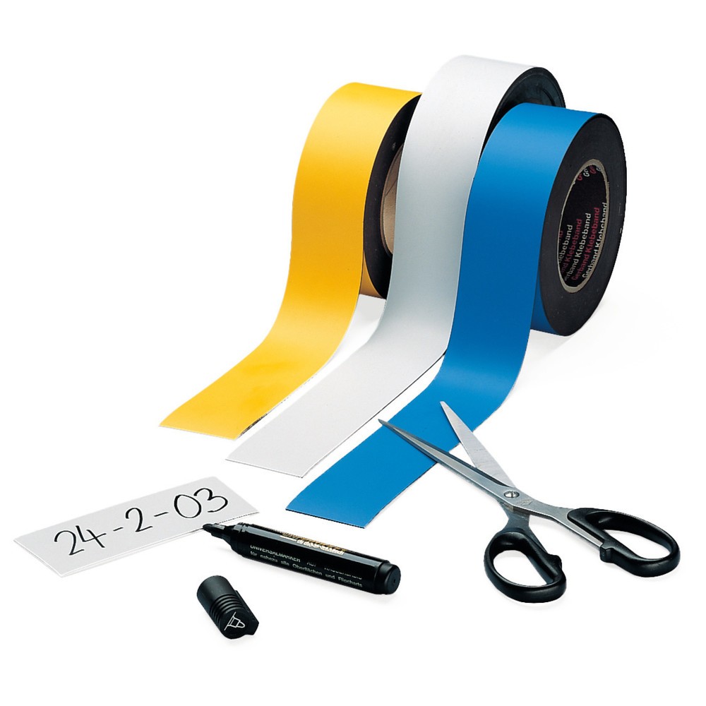 Product afbeelding: Magnetische beschrijfbare tape, rol, breedte 30 mm, wit