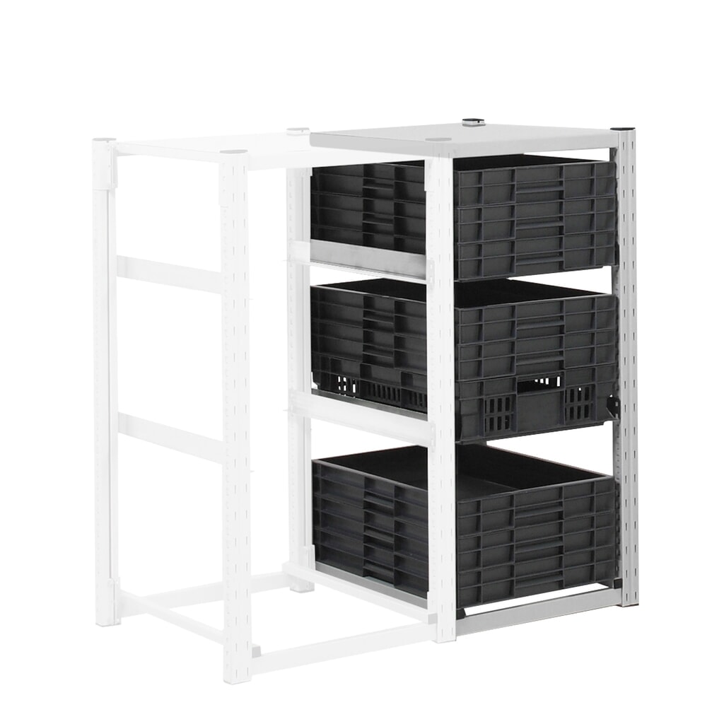 ManOrga Bakkenstelling voor euroboxen, AF, H x B x D 1.000 x 407 x 600 mm Productafbeelding nr. 2: ManOrga Bakkenstelling voor euroboxen, AF, H x B x D 1.000 x 407 x 600 mm