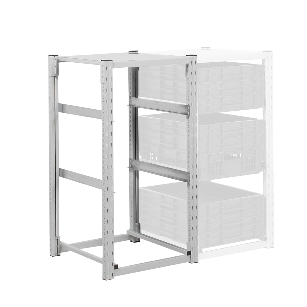 ManOrga Bakkenstelling voor euroboxen, GF, H x B x D 1.000 x 407 x 600 mm Productafbeelding nr. 2: ManOrga Bakkenstelling voor euroboxen, GF, H x B x D 1.000 x 407 x 600 mm