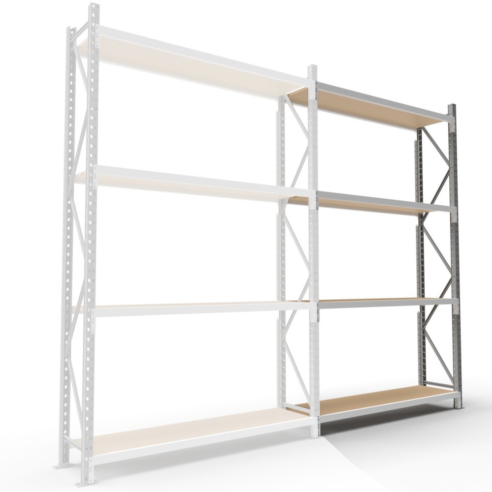 Product afbeelding: ManOrga Grootvakstelling, met spaanplaten, AF, grafietgrijs/lichtgrijs, H x B x D 2.500 x 1.250 x 600 mm