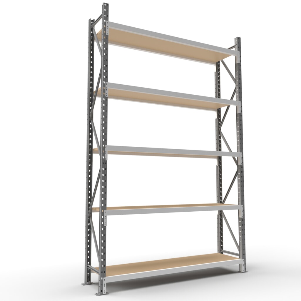 ManOrga Grootvakstelling, met spaanplaten, GF, H x B x D 3.000 x 1.800 x 600 mm Productafbeelding nr. 1: ManOrga Grootvakstelling, met spaanplaten, GF, H x B x D 3.000 x 1.800 x 600 mm