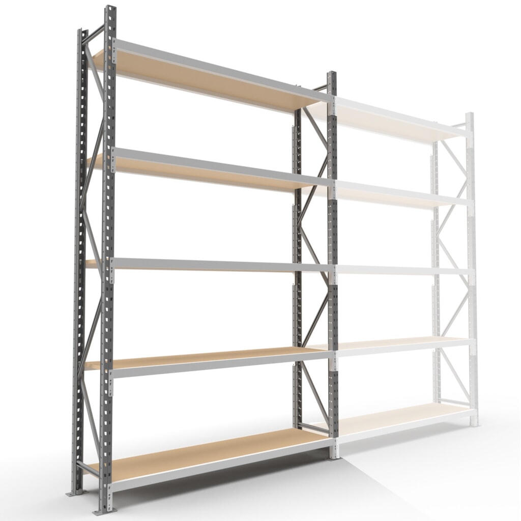 ManOrga Grootvakstelling, met spaanplaten, GF, H x B x D 3.000 x 1.800 x 600 mm Productafbeelding nr. 6: ManOrga Grootvakstelling, met spaanplaten, GF, H x B x D 3.000 x 1.800 x 600 mm