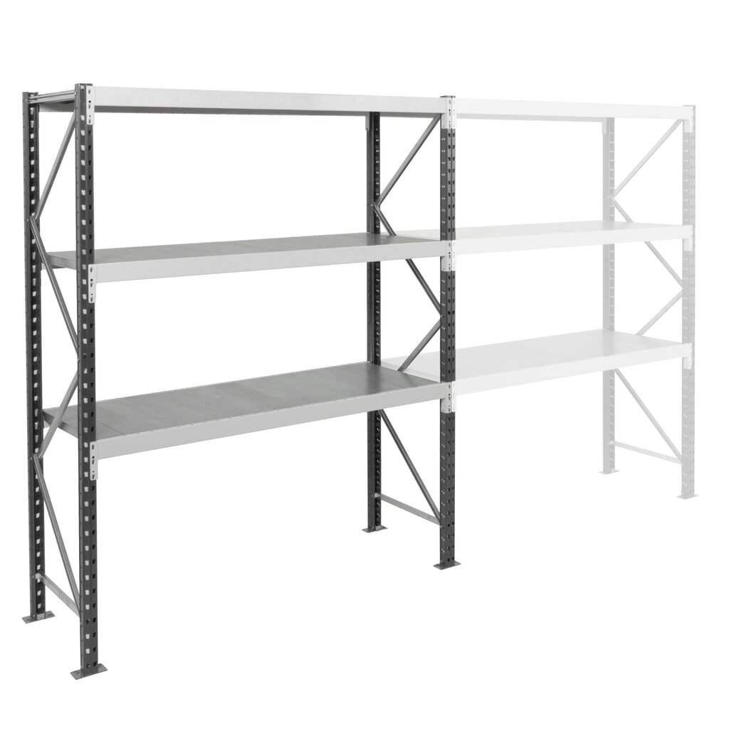Product afbeelding: Grootvakstelling ManOrga, met stalen panelen, BE, vaklast 710 kg, hxbxd 2.500 x 2.250 x 600 mm