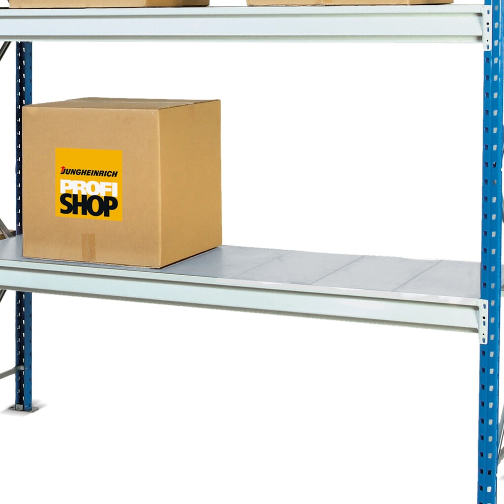 ManOrga Legbord voor grootvakstelling, met staalpanelen, vaklast tot 880 kg, B x D 1.800 x 600 mm Product afbeelding: ManOrga Legbord voor grootvakstelling, met staalpanelen, vaklast tot 880 kg, B x D 1.800 x 600 mm
