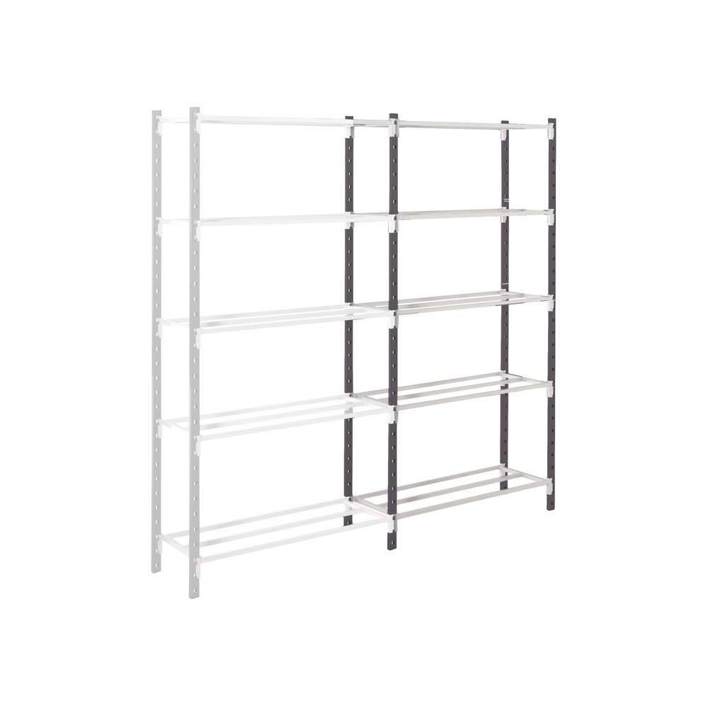 Product afbeelding: ManOrga Legbordstelling, AF, grafietgrijs/lichtgrijs, vaklast 163 kg, H x B x D 2.000 x 1.250 x 600 mm