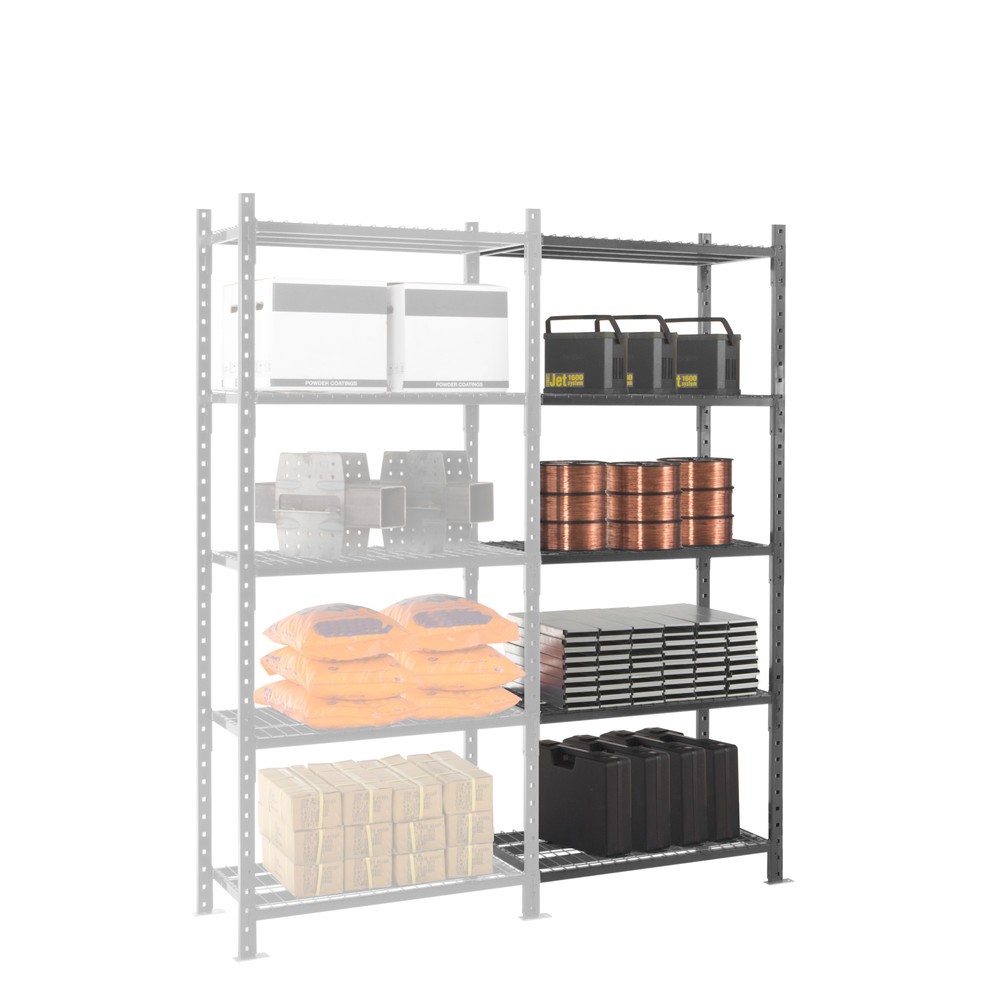 Productafbeelding nr. 9: ManOrga Legbordstelling, AF, met roosterlegborden, vaklast 500 kg, H x B x D 2.000 x 1.010 x 500 mm