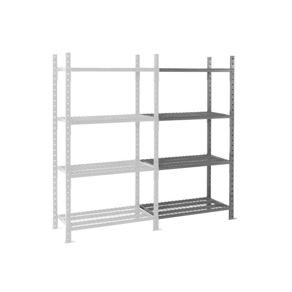 Product afbeelding: ManOrga Legbordstelling, AF, met roosterlegborden, vaklast 460 kg, H x B x D 2.000 x 1.260 x 500 mm