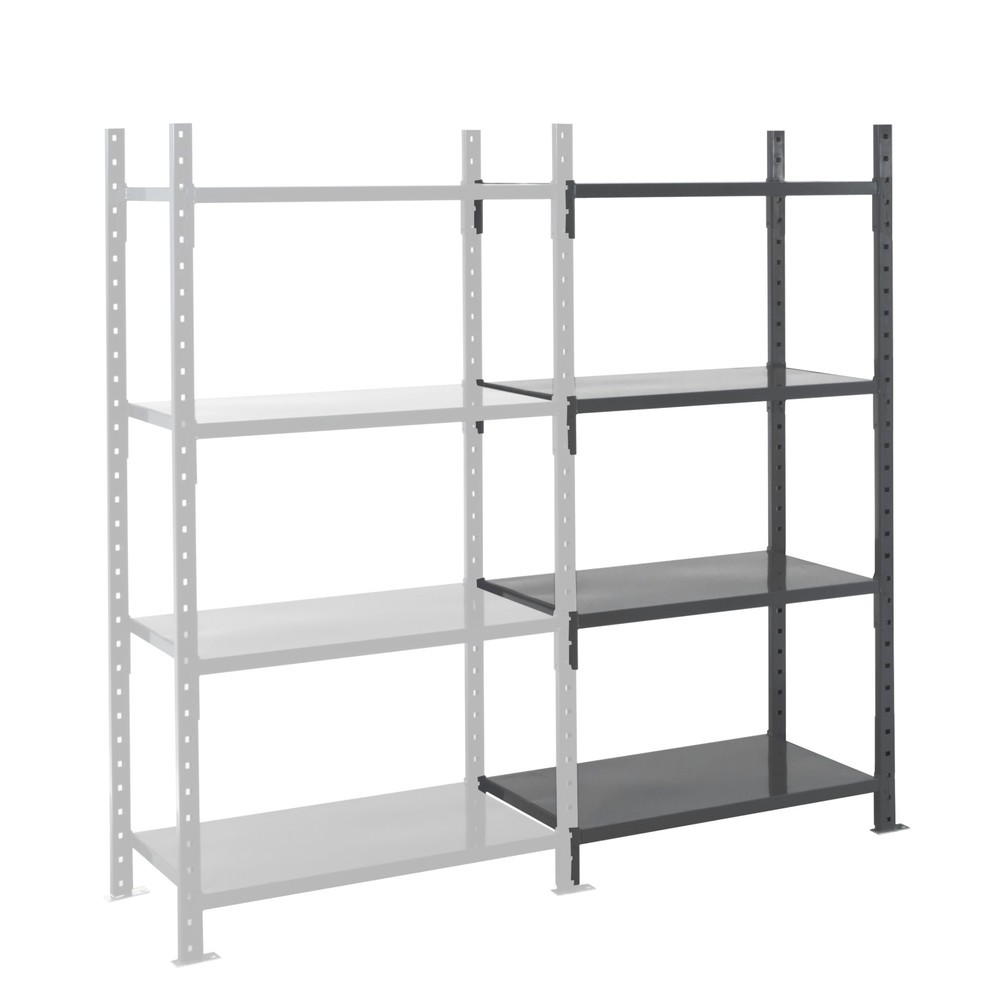 Product afbeelding: ManOrga Legbordstelling, AF, met staalpanelen, vaklast 460 kg, H x B x D 2.000 x 1.260 x 600 mm