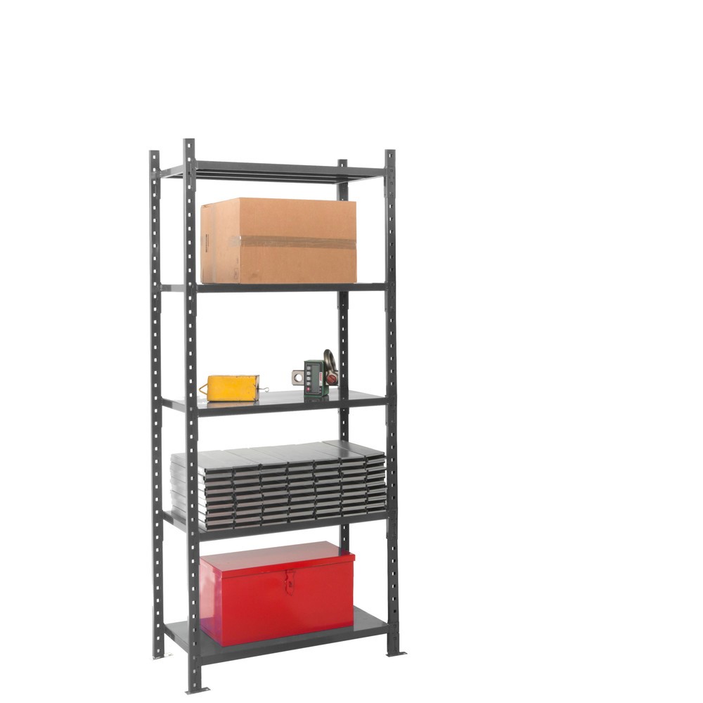 Productafbeelding nr. 7: Legbordstelling ManOrga, grafietgrijs, met legborden van plaatstaal, vaklast 460 kg, hxbxd 2.500 x 1.300 x 610 mm