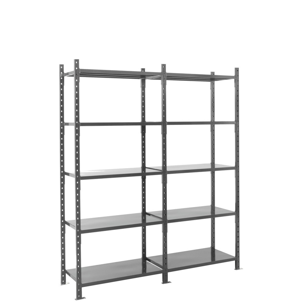 Productafbeelding nr. 8: Legbordstelling ManOrga, grafietgrijs, met legborden van plaatstaal, vaklast 460 kg, hxbxd 2.500 x 1.300 x 610 mm