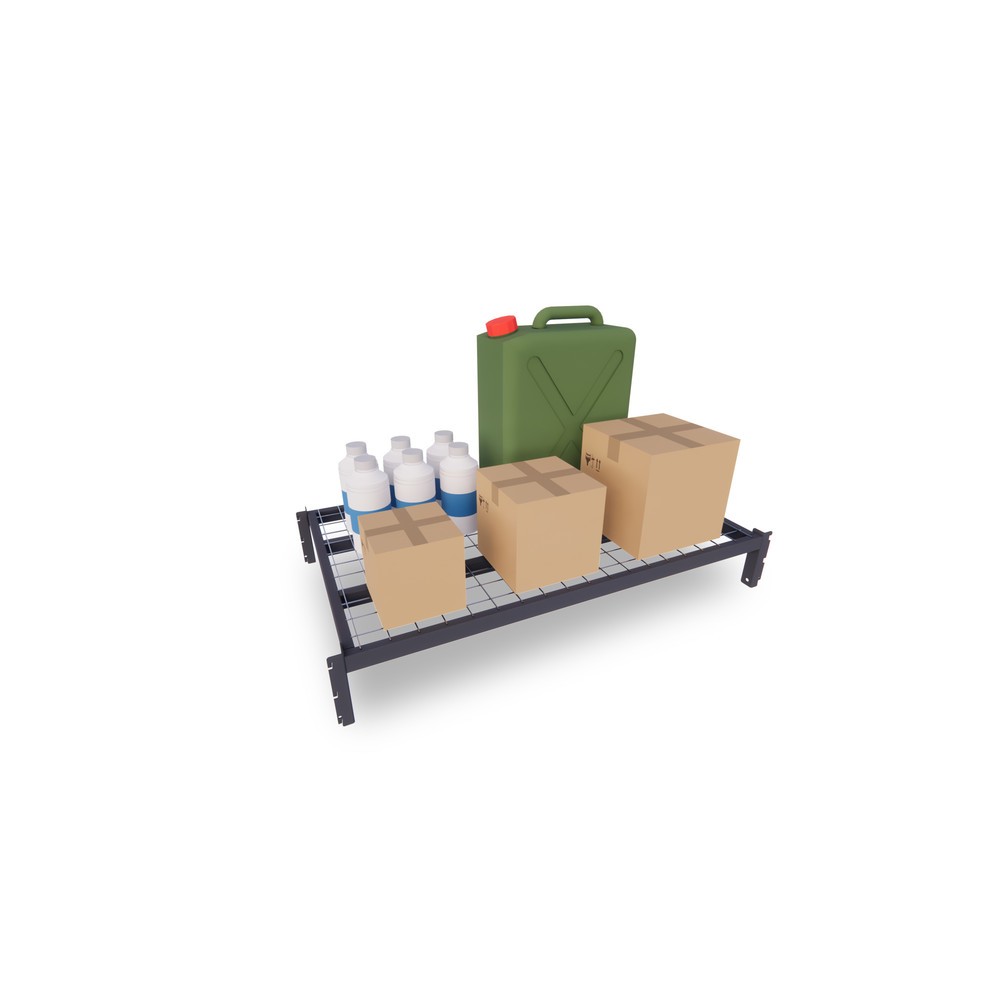 Productafbeelding nr. 3: Legbordstelling ManOrga, grafietgrijs, met legborden van buizenstaal, vaklast 500 kg, hxbxd 2.500 x 1.050 x 510 mm
