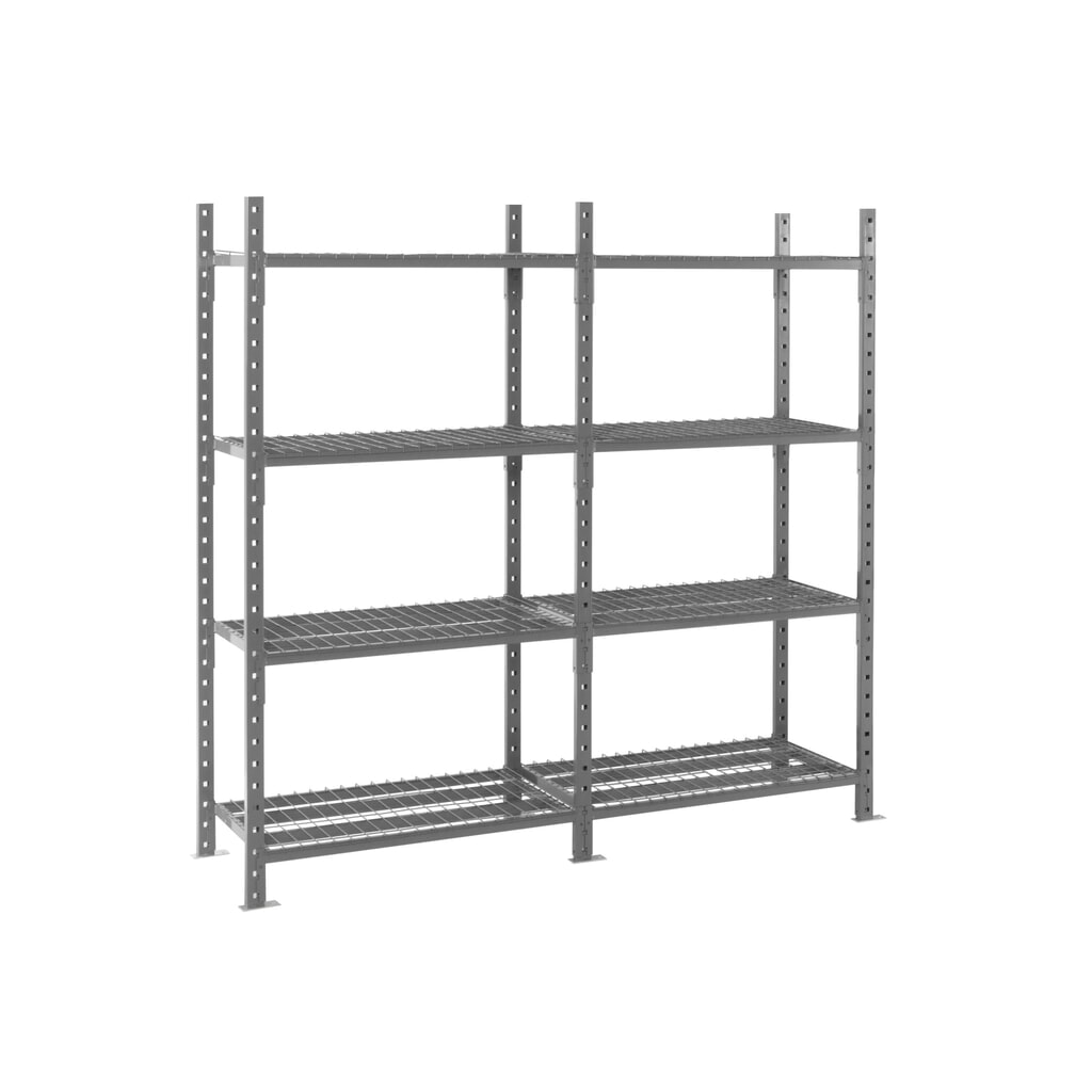 Productafbeelding nr. 6: Legbordstelling ManOrga, grafietgrijs, met legborden van buizenstaal, vaklast 500 kg, hxbxd 3.000 x 1.050 x 510 mm