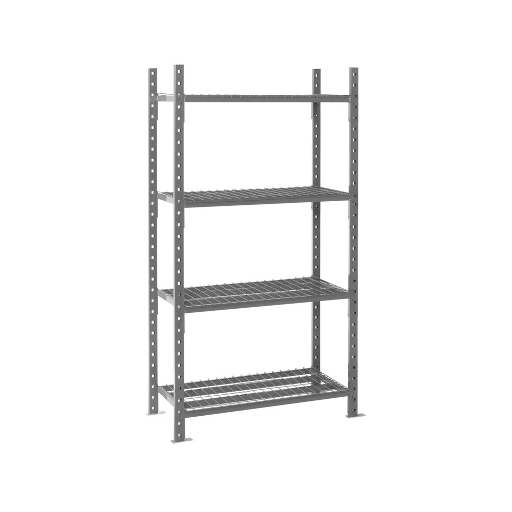Productafbeelding nr. 8: Legbordstelling ManOrga, grafietgrijs, met legborden van buizenstaal, vaklast 500 kg, hxbxd 2.500 x 1.050 x 510 mm