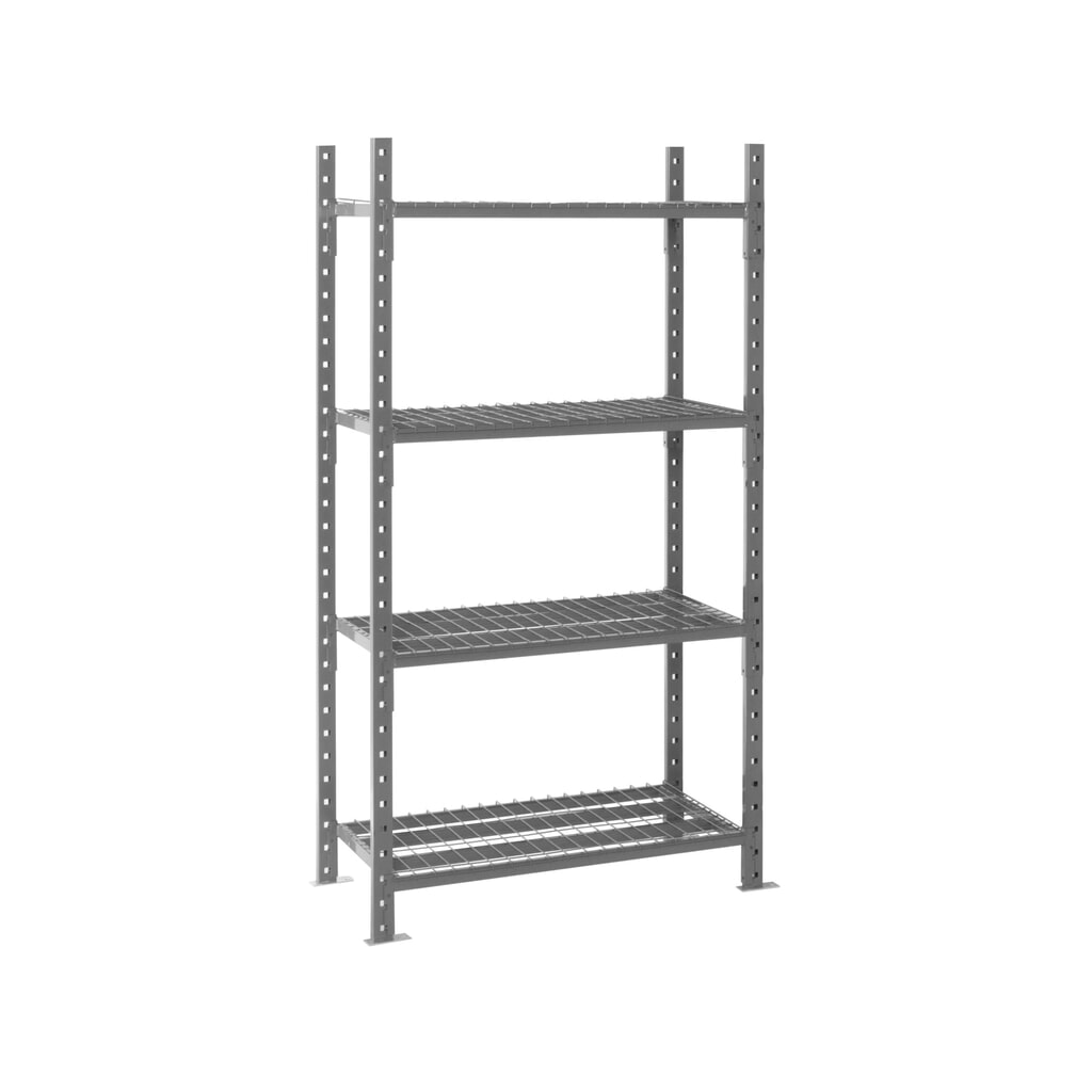 Productafbeelding nr. 8: Legbordstelling ManOrga, grafietgrijs, met legborden van buizenstaal, vaklast 500 kg, hxbxd 3.000 x 1.050 x 510 mm