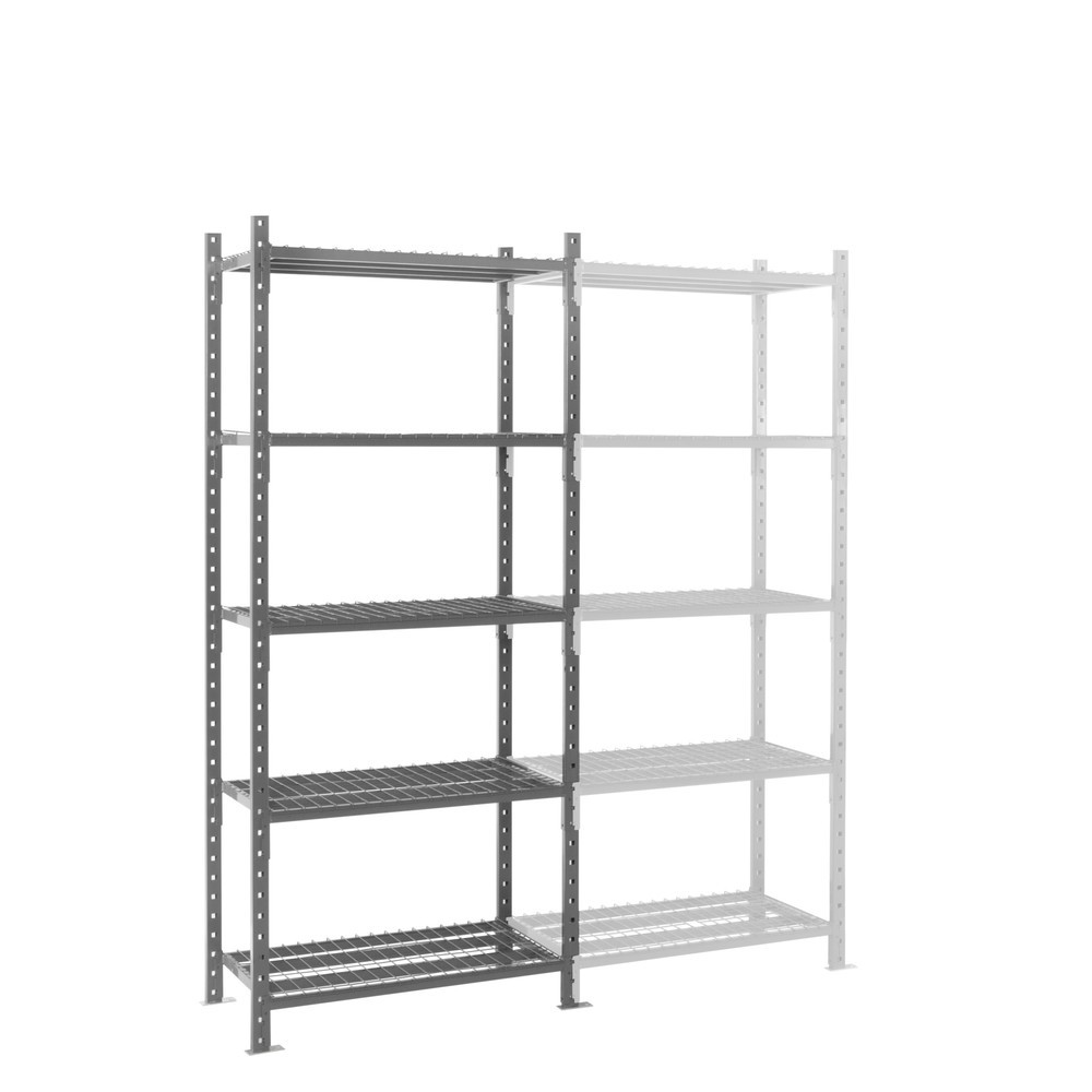 Productafbeelding nr. 6: Legbordstelling ManOrga, grafietgrijs, met roosterbodem, vaklast 460 kg, hxbxd 2.500 x 1.300 x 810 mm