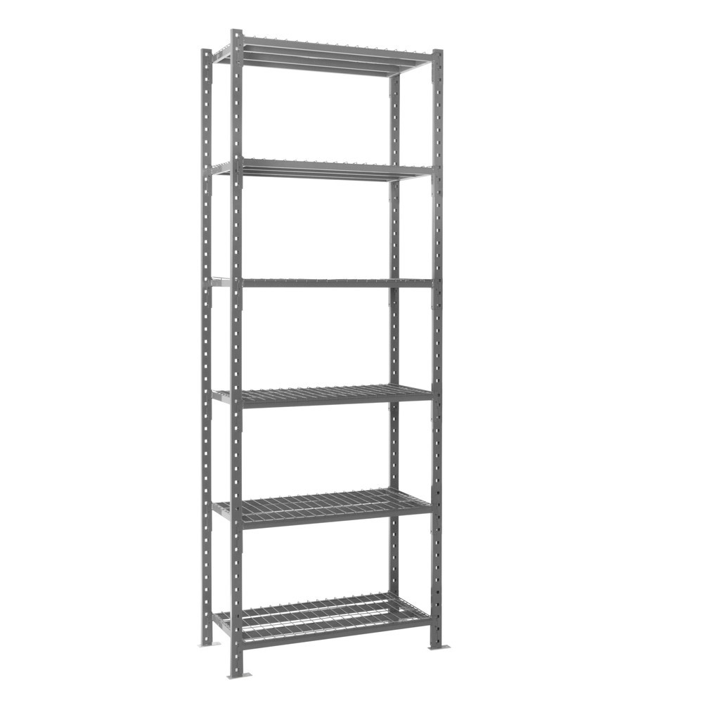 Productafbeelding nr. 6: Legbordstelling ManOrga, grafietgrijs, met roosterbodem, vaklast 460 kg, hxbxd 3.000 x 1.300 x 510 mm