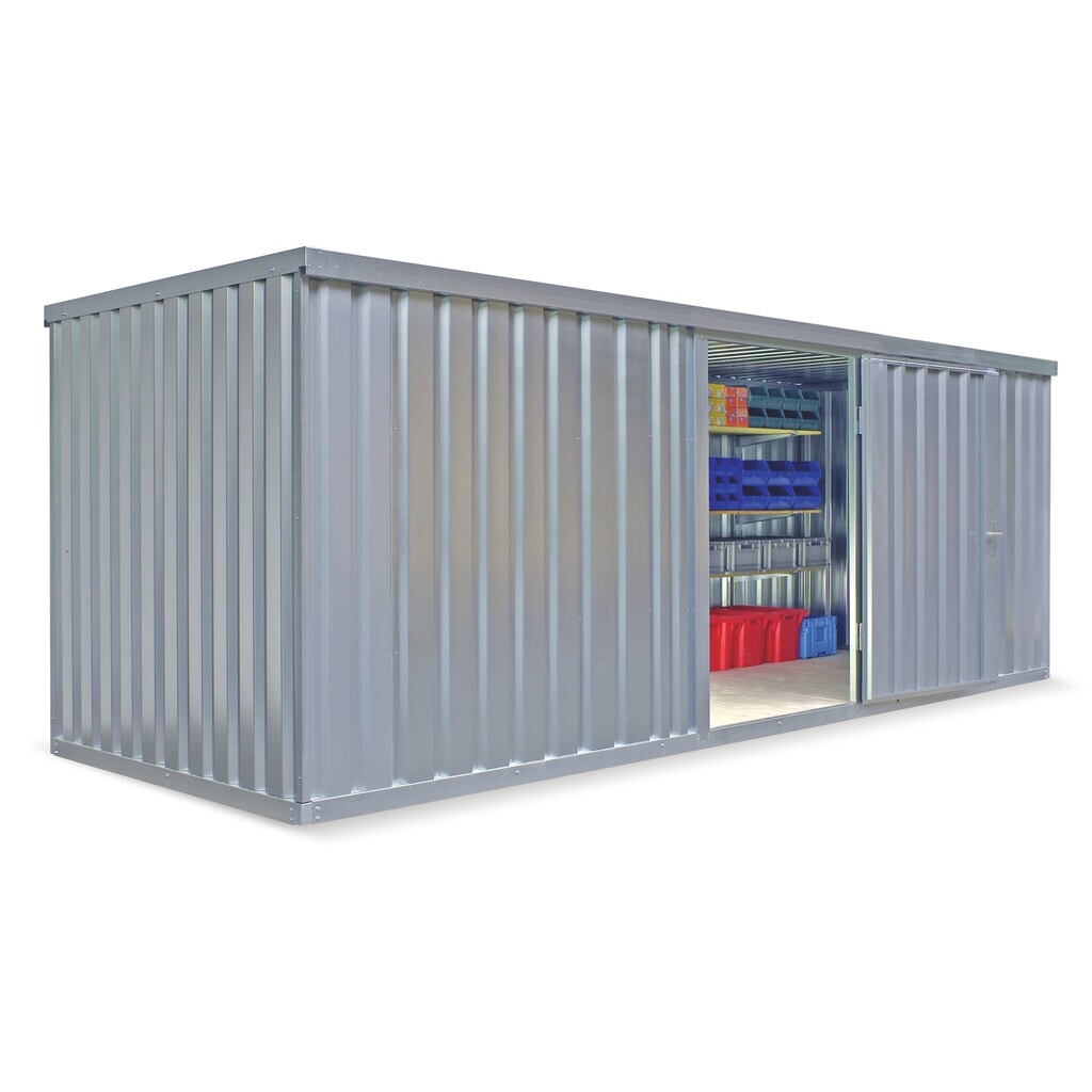 Productafbeelding nr. 2: FLADAFI® materiaalcontainer als enkele module, geverfd, hxbxd 2.150 x 6.080 x 2.170 mm, gemonteerd, houten vloer, lichtgrijs
