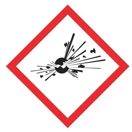 Gevaarsymbool voor explosieve stoffen