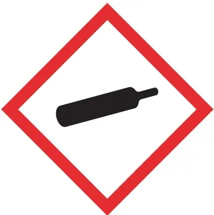 Gevaarsymbool voor gassen onder druk