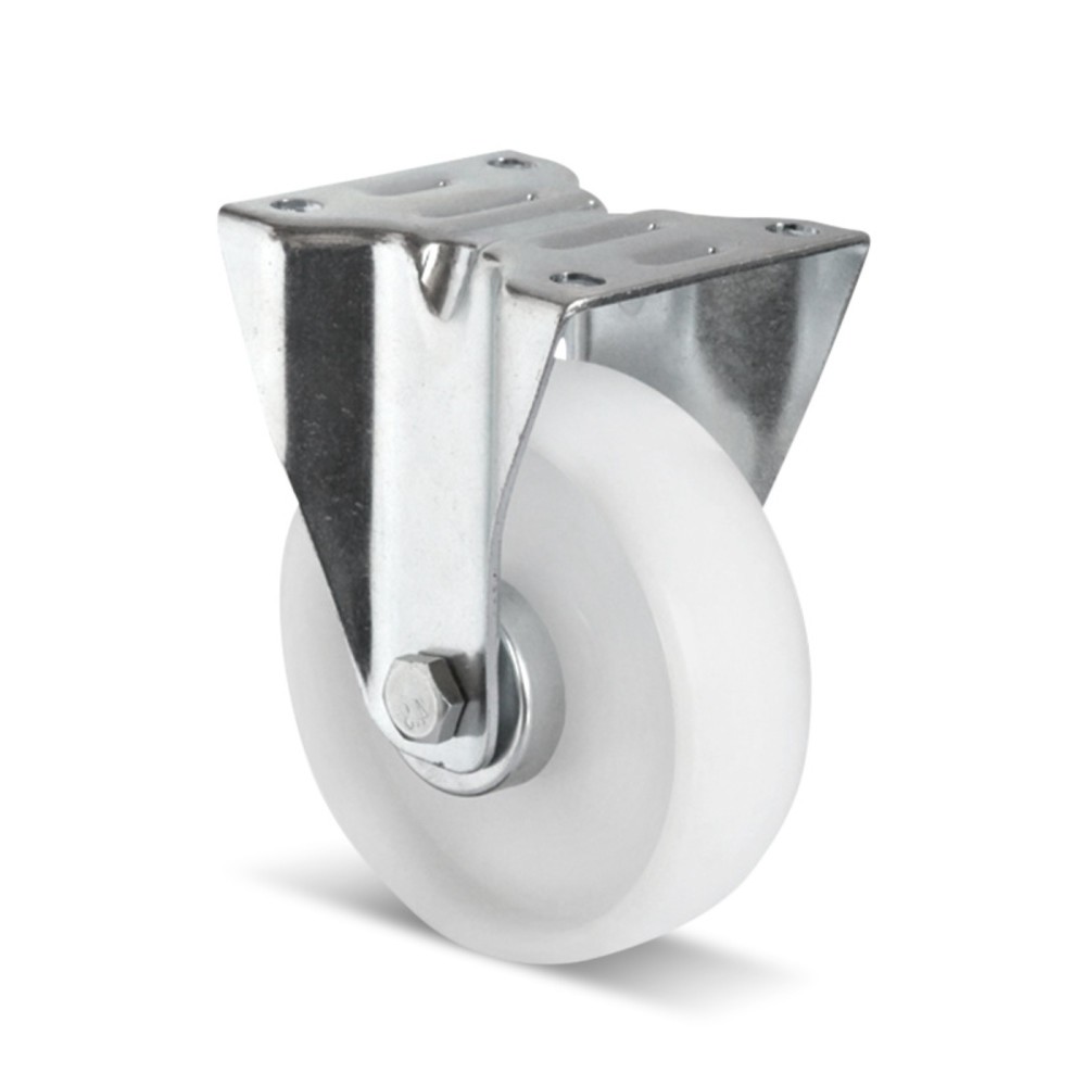 Product afbeelding: Meerprijs voor optionele wieluitrusting, polypropyleen Ø 125 mm, voor rustige loop