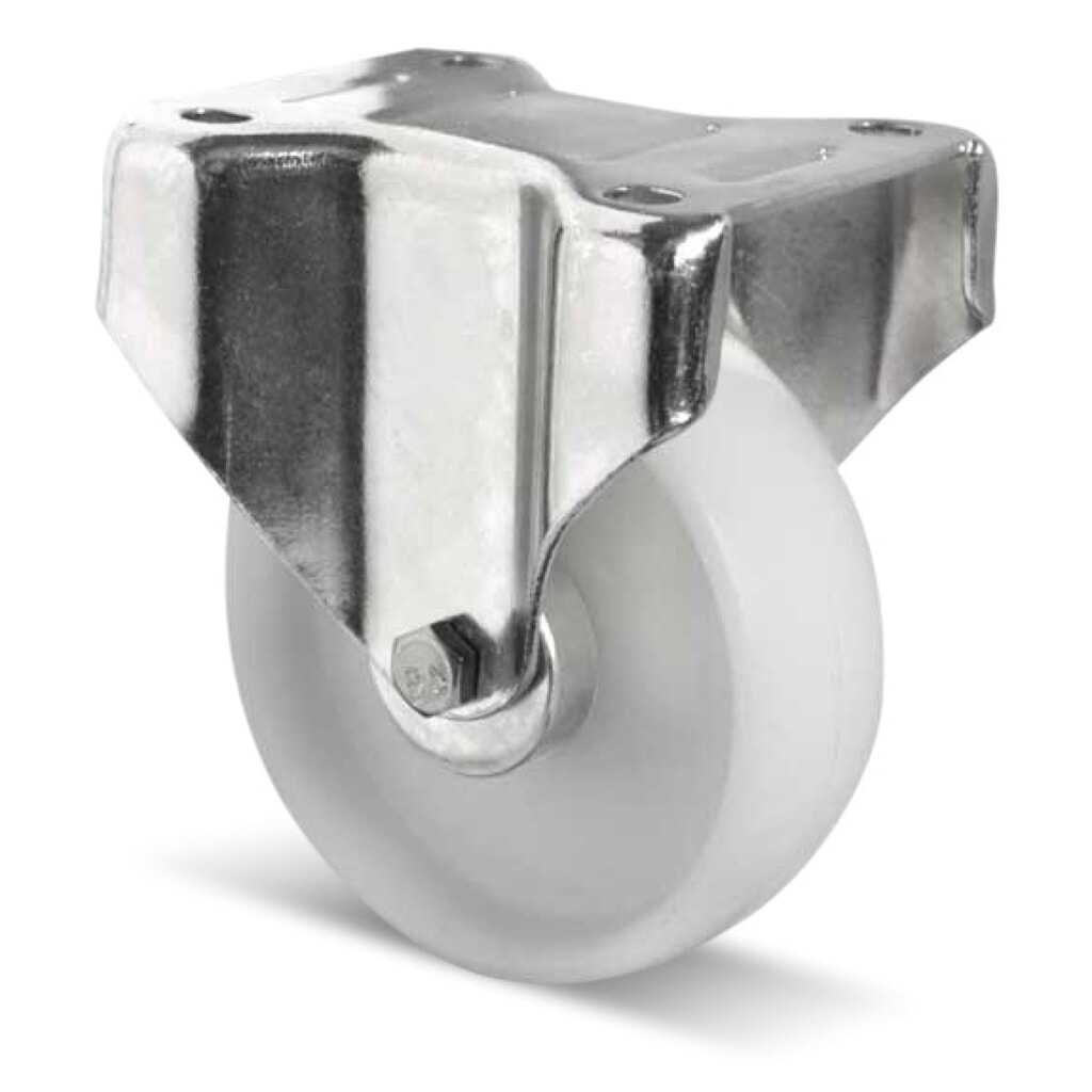 Meerprijs voor optionele wieluitrusting, polyamide Ø 108 mm, voor gebruik in vriesruimten Product afbeelding: Meerprijs voor optionele wieluitrusting, polyamide Ø 108 mm, voor gebruik in vriesruimten