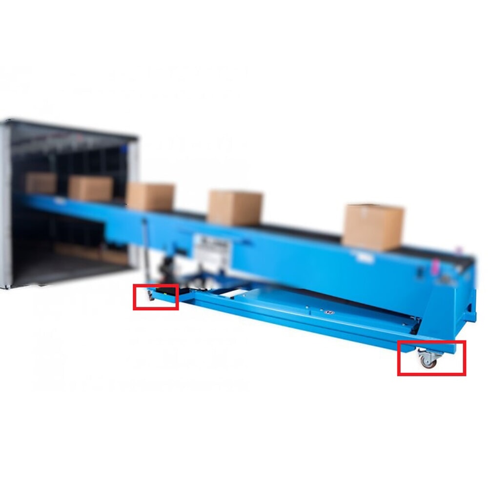 Meerprijs voor onderstel met zwenkwielen inclusief parkeerrem voor BLUME telescooptransportband type WFT 3-traps tot max. 12m Product afbeelding: Meerprijs voor onderstel met zwenkwielen inclusief parkeerrem voor BLUME telescooptransportband type WFT 3-traps tot max. 12m