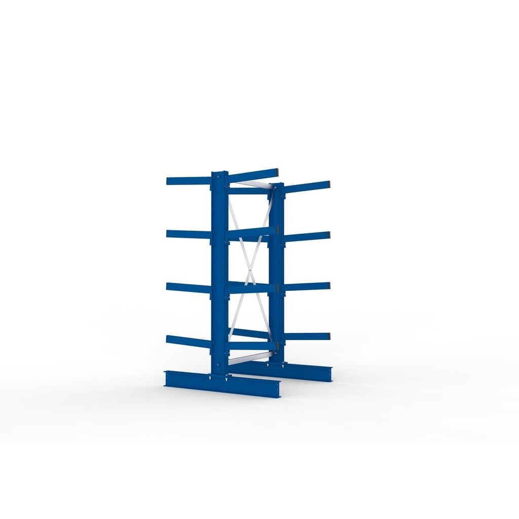 Basiselement draagarmstelling META, dubbelzijdig, draagvermogen per arm 430 kg, hxbxd 2.000 x 1.103 x 1.240 mm Productafbeelding nr. 4: Basiselement draagarmstelling META, dubbelzijdig, draagvermogen per arm 430 kg, hxbxd 2.000 x 1.103 x 1.240 mm