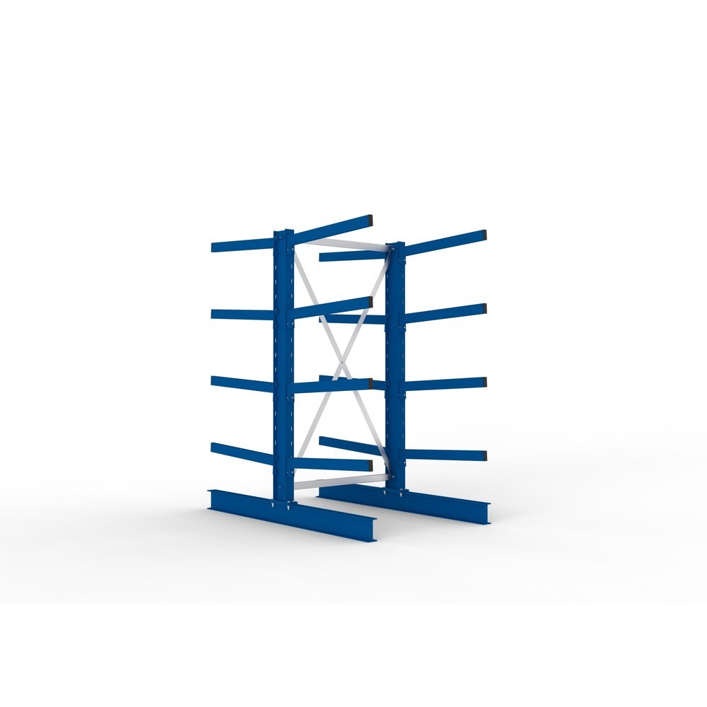 Productafbeelding nr. 1: Basiselement draagarmstelling META, dubbelzijdig, draagvermogen per arm 250 kg, hxbxd 2.000 x 1.103 x 1.840 mm