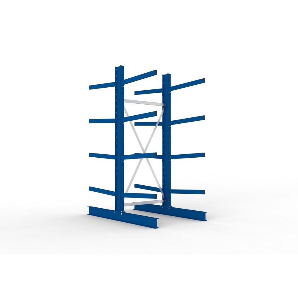 Product afbeelding: Basiselement draagarmstelling META, dubbelzijdig, draagvermogen per arm 250 kg, hxbxd 2.500 x 1.103 x 1.840 mm