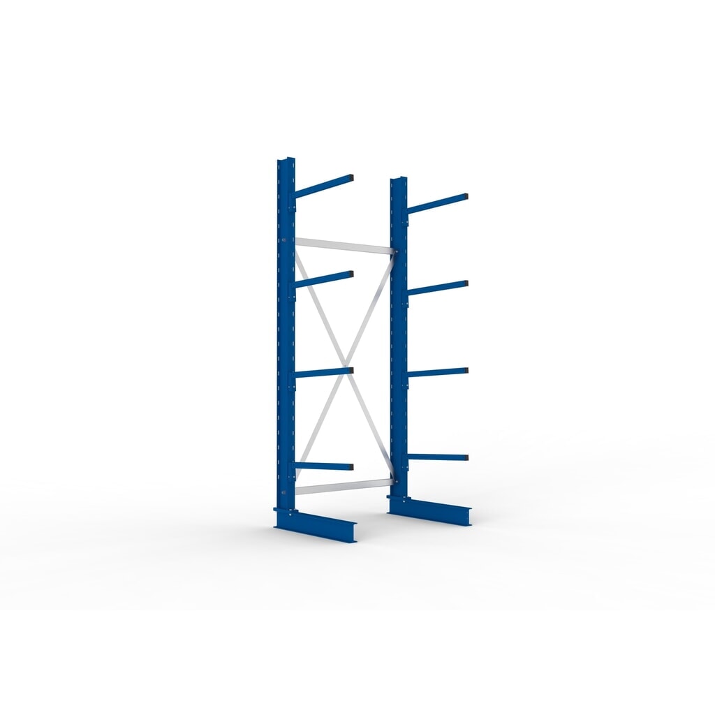 Draagarmstelling META basiselement, eenzijdig, draagvermogen per arm 140 kg, hxbxd 2.500 x 1.094 x 810 mm Product afbeelding: Draagarmstelling META basiselement, eenzijdig, draagvermogen per arm 140 kg, hxbxd 2.500 x 1.094 x 810 mm