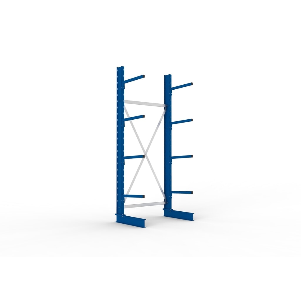 Draagarmstelling META basiselement, eenzijdig, draagvermogen per arm 175 kg, hxbxd 2.500 x 1.094 x 710 mm Product afbeelding: Draagarmstelling META basiselement, eenzijdig, draagvermogen per arm 175 kg, hxbxd 2.500 x 1.094 x 710 mm