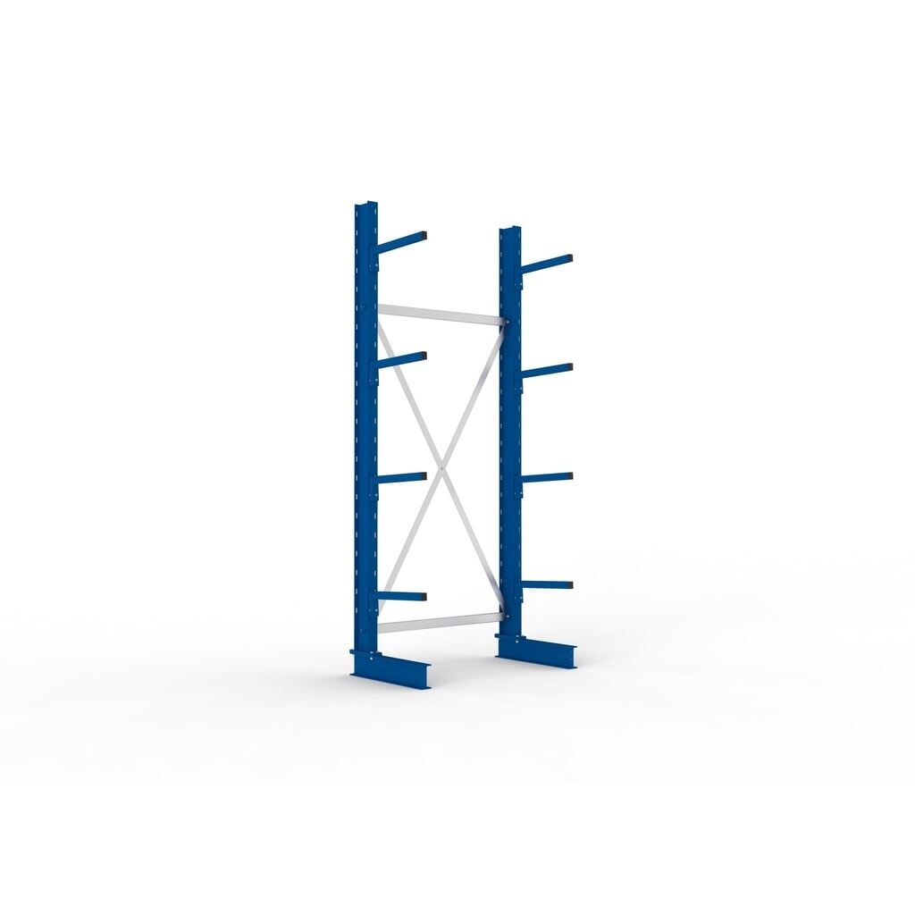 Draagarmstelling META basiselement, eenzijdig, draagvermogen per arm 220 kg, hxbxd 2.500 x 1.094 x 610 mm Product afbeelding: Draagarmstelling META basiselement, eenzijdig, draagvermogen per arm 220 kg, hxbxd 2.500 x 1.094 x 610 mm