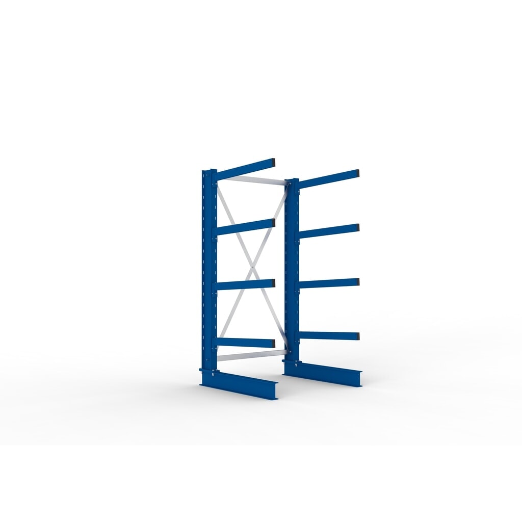 Draagarmstelling META basiselement, eenzijdig, draagvermogen per arm 250 kg, hxbxd 2.000 x 1.103 x 1.030 mm Product afbeelding: Draagarmstelling META basiselement, eenzijdig, draagvermogen per arm 250 kg, hxbxd 2.000 x 1.103 x 1.030 mm