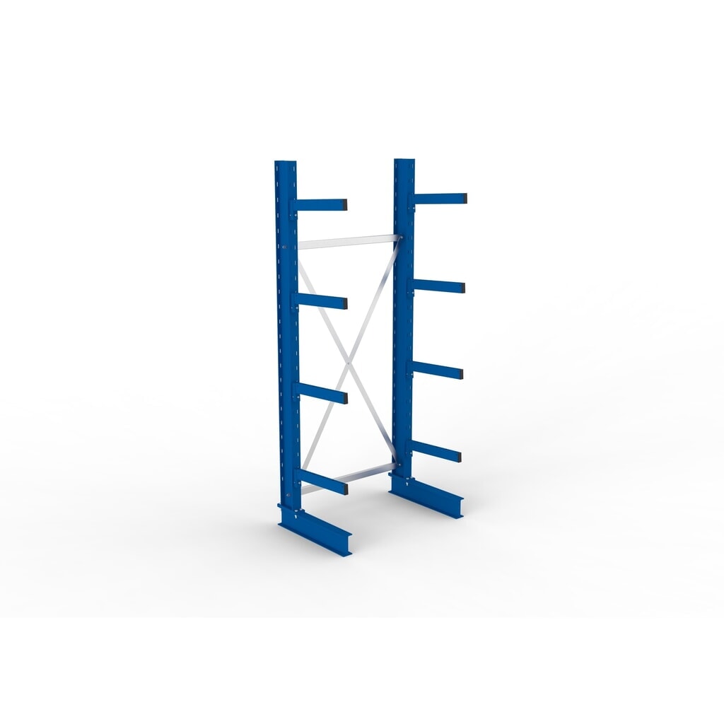 Draagarmstelling META basiselement, eenzijdig, draagvermogen per arm 430 kg, hxbxd 2.500 x 1.103 x 730 mm Productafbeelding nr. 2: Draagarmstelling META basiselement, eenzijdig, draagvermogen per arm 430 kg, hxbxd 2.500 x 1.103 x 730 mm