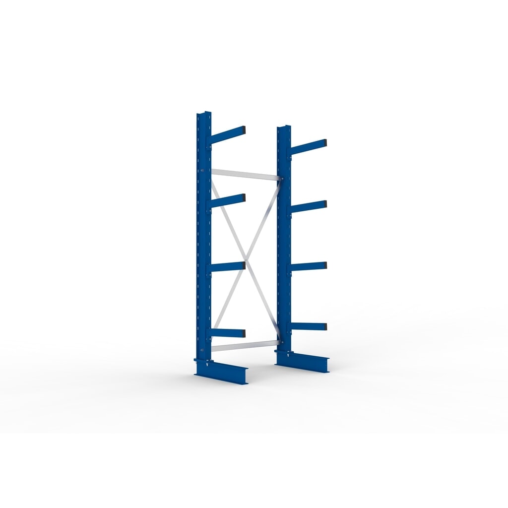 Draagarmstelling META basiselement, eenzijdig, draagvermogen per arm 430 kg, hxbxd 2.500 x 1.103 x 730 mm Product afbeelding: Draagarmstelling META basiselement, eenzijdig, draagvermogen per arm 430 kg, hxbxd 2.500 x 1.103 x 730 mm