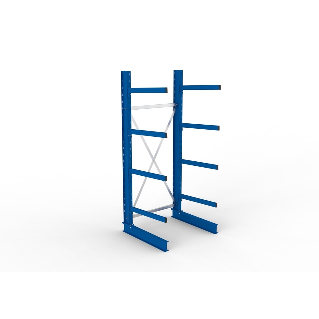 Draagarmstelling META basiselement, eenzijdig, draagvermogen per arm 250 kg, hxbxd 2.500 x 1.103 x 1.030 mm Productafbeelding nr. 2: Draagarmstelling META basiselement, eenzijdig, draagvermogen per arm 250 kg, hxbxd 2.500 x 1.103 x 1.030 mm