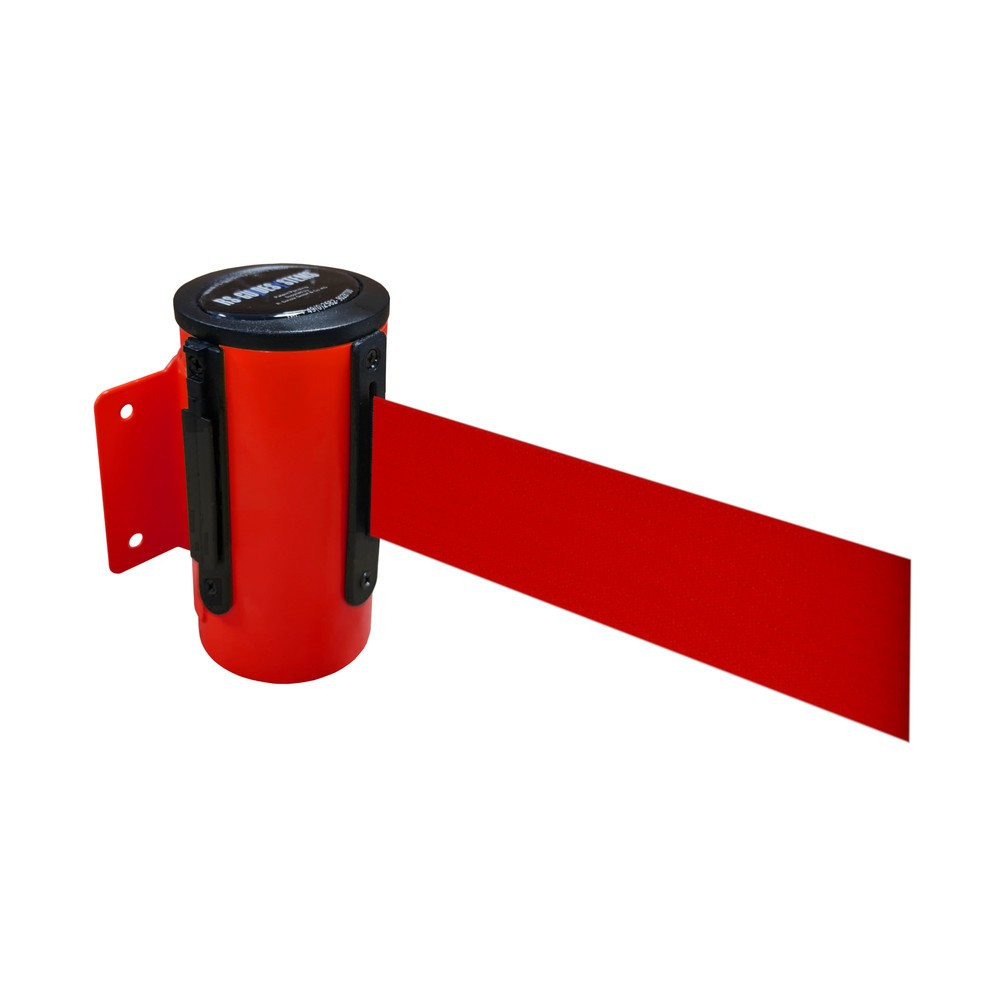 Product afbeelding: Metalen cassette voor wandafzetband, gepoedercoat, uittreklengte 4 m, rood, rood