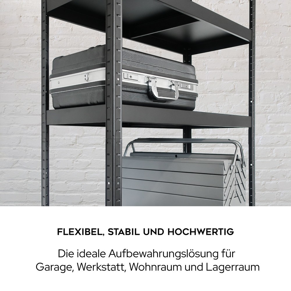 Productafbeelding nr. 2: Metalen inhaakstelling HEMMDAL, VL 130 kg, hxbxd 1.800 x 900 x 400 mm zwart