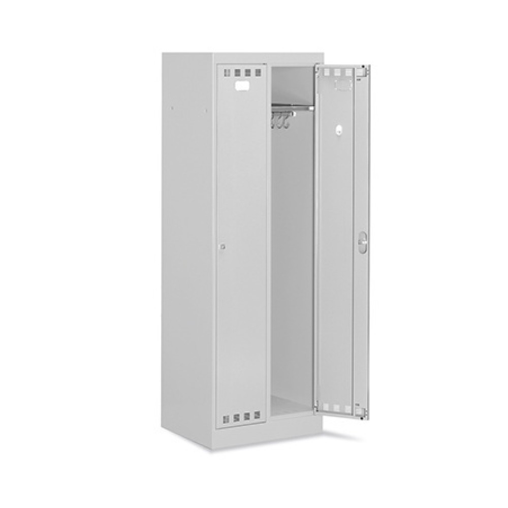 Product afbeelding: Metalen locker Fami PERFOM met 2 vakken, hxbxd 1.750 x 608 x 502 mm, lichtgrijs
