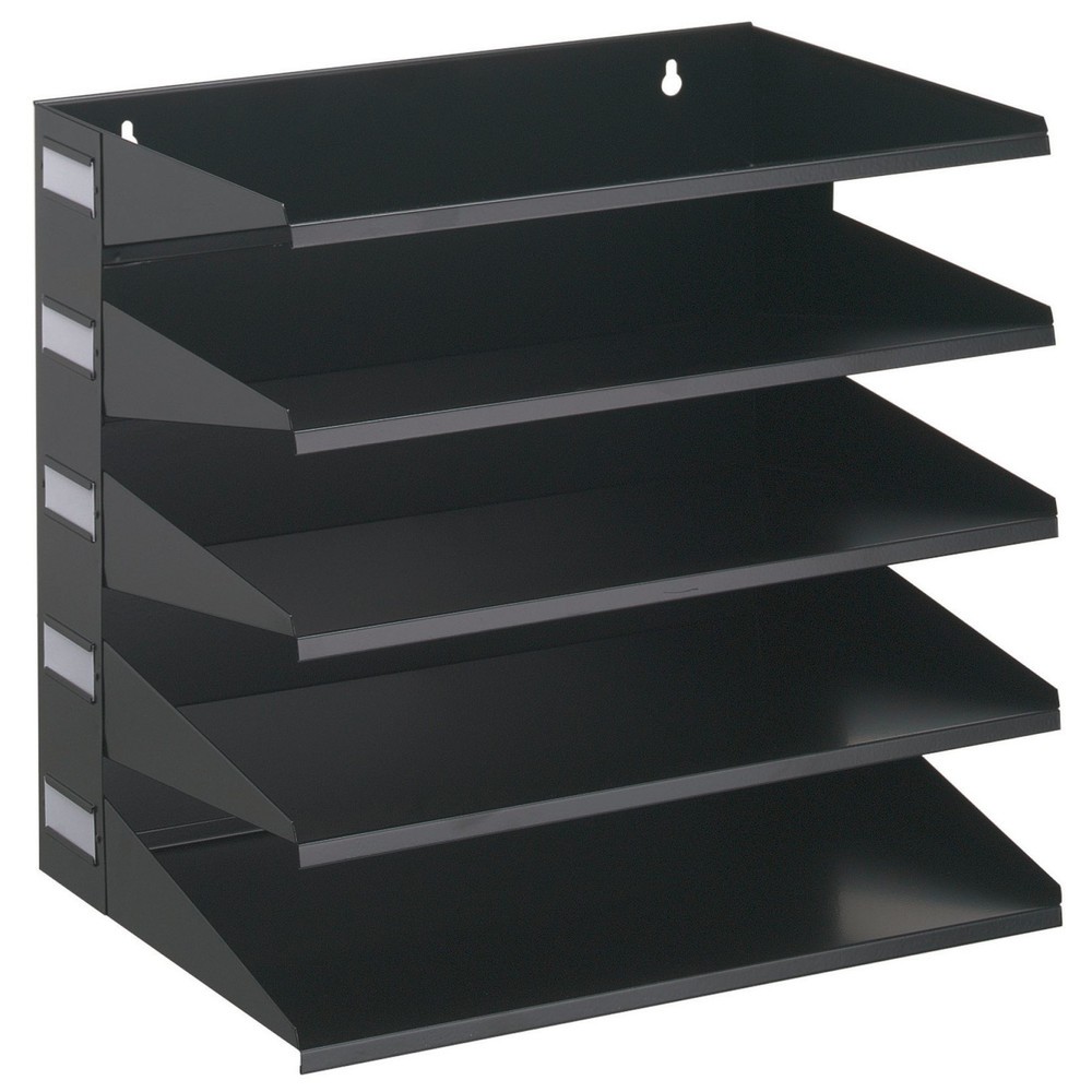 Product afbeelding: Metalen sorteerstation, 5-delig, zwart