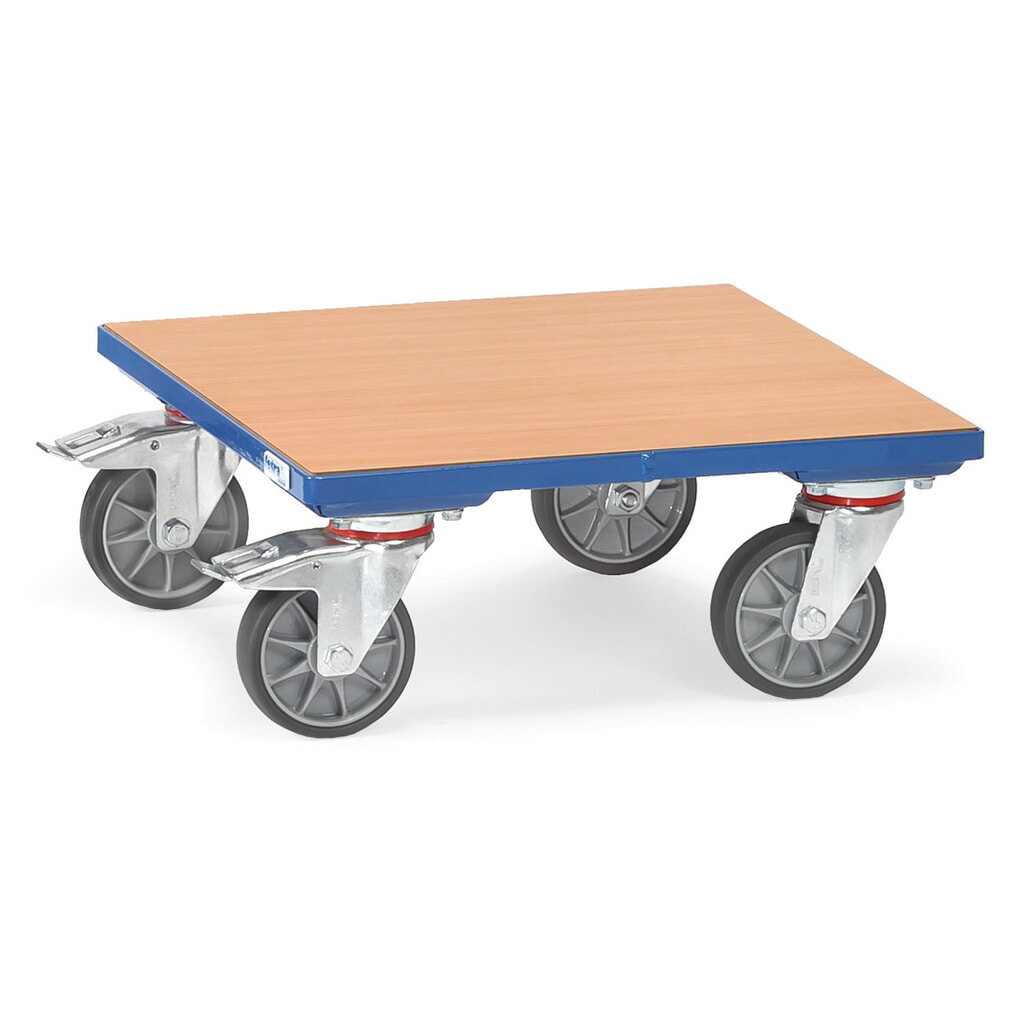 Product afbeelding: Meubelroller fetra® met houten plateau, draagvermogen 400 kg, laadvlak bxd 700 x 700 mm