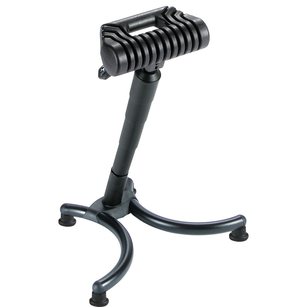Product afbeelding: meychair stahulp, ronde PU-zitting, zithoogte 630-840 mm, vorkvoet, draaggreep, ESD
