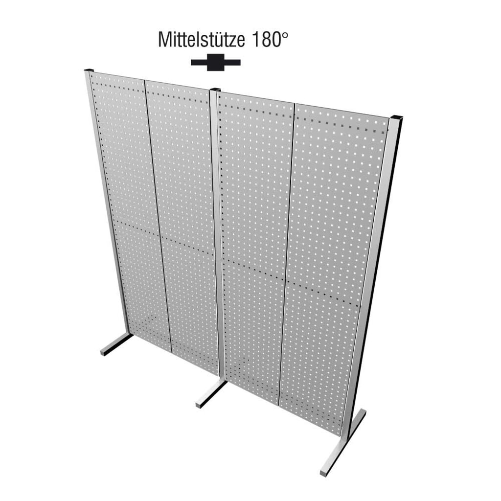 Middensteun 180° voor geperforeerde/gegroefde platen Product afbeelding: Middensteun 180° voor geperforeerde/gegroefde platen