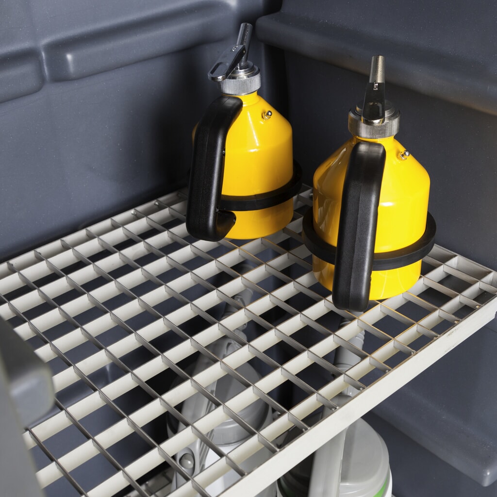 Denios chemicaliënkast van PE, hxbxd 1.990 x 610 x 640 mm, 4 roestvrijstalen roosters Productafbeelding nr. 1: Denios chemicaliënkast van PE, hxbxd 1.990 x 610 x 640 mm, 4 roestvrijstalen roosters